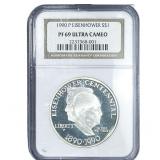 1990 $1 Sliver Eisenhower NGC PF69 Ultra Cameo