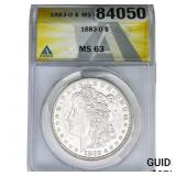 1883-O Morgan Silver Dollar ANACS MS63