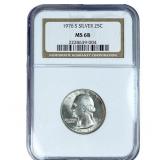 1976-S Washington Silver Quarter NGC MS68