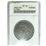1820 Capped Bust Half Dollar ANACS EF40