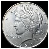 1934 Silver Peace Dollar CLOSELY UNCIRCULATED