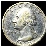 1932-S Silver Washington Quarter CLOSELY UNCIRCULA