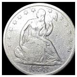 1858-O Silver Seated Liberty Half Dollar  NICELY