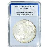 1883-O Morgan Silver Dollar NES MS67