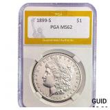 1899-S Morgan Silver Dollar PGA MS62