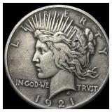 1921 Silver Peace Dollar NEARLY UNCIRCULATED