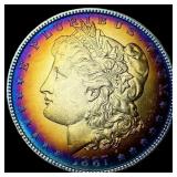 1887 Toned Morgan Silver Dollar UNCIRCULATED