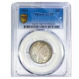 1911 Barber Quarter NGC AU58