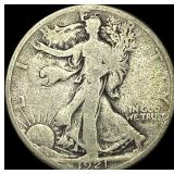 1921 Silver Walking Liberty Half Dollar  NICELY C