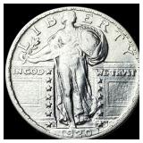 1920-S Silver Standing Liberty Quarter CLOSELY UNC