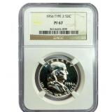 1956 Franklin Half Dollar NGC PF67 Type 2