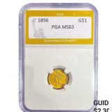 1856 Rare Gold Dollar PGA MS63