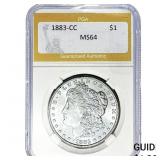 1883-CC Morgan Silver Dollar PGA MS64
