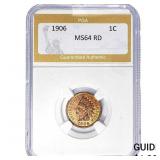 1906 Indian Head Cent PGA MS64 RD