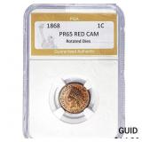 1868 Indian Head Cent PGA PR65 RED CAM Rotated Die