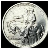 1925 Silver Stone Mountain Half Dollar CLOSELY UNC