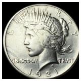 1921 Silver Peace Dollar CLOSELY UNCIRCULATED