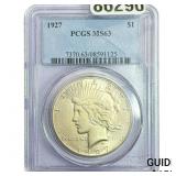 1927 Silver Peace Dollar PCGS MS63