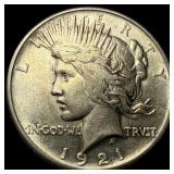 1921 Silver Peace Dollar CLOSELY UNCIRCULATED