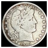 1905-S Silver Barber Half Dollar NICELY  CIRCULAT