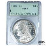 1882-CC Morgan Silver Dollar PCGS MS63