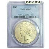 1927 Silver Peace Dollar PCGS MS63