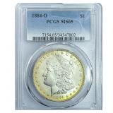 1884-O Morgan Silver Dollar PCGS MS65