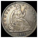 1871 Silver Half Dollar CLOSELY UNCIRCULATED