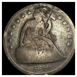 1860-O Silver Seated Liberty Half Dollar  NICELY