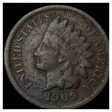 1909-S Indian Head Cent LIGHTLY CIRCULATED