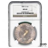 1884-O Morgan Silver Dollar NGC MS64
