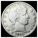 1892-S Silver Barber Quarter NEARLY UNCIRCULATED