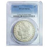 1884-S Morgan Silver Dollar PCGS XF40