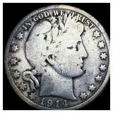 1914 Silver Barber Half Dollar NICELY  CIRCULATED