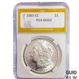 1883-CC Morgan Silver Dollar PGA MS63