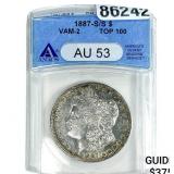 1887-S/S Morgan Silver Dollar ANACS AU53 VAM-2