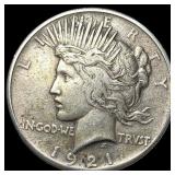 1921 Silver Peace Dollar NEARLY UNCIRCULATED