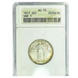 1917 Standing Liberty Quarter ANACS AU55