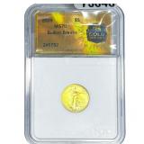 2009 $5 Gold 1/10 oz American Eagle NTC MS70