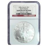 2006 Silver Eagle NGC G First Strike