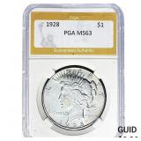 1928 Silver Peace Dollar PGA MS63