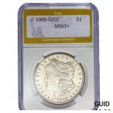 1900-O/CC Morgan Silver Dollar PGA MS63+
