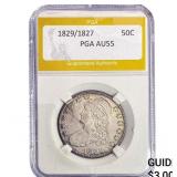 1829/1827 Capped Bust Half Dollar PGA AU55
