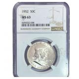 1952 Franklin Half Dollar NGC MS63
