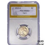 1913-S Buffalo Nickel PGA MS66+ Type 1