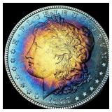 1887 TONED Morgan Silver Dollar UNCIRCULATED