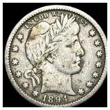 1894-O Silver Barber Quarter LIGHTLY  CIRCULATED