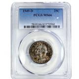 1949-D Washington Silver Quarter PCGS MS66