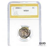1936-S Buffalo Nickel PGA MS64