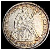 1874 Arrows Seated Liberty Dime UNCIRCULATED